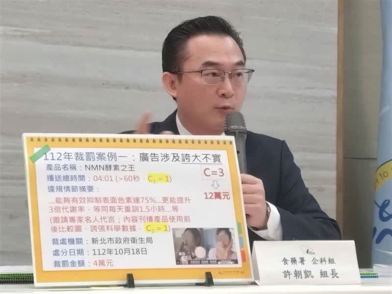 食藥署增加食品違規廣告加權裁罰基準，初犯最多可罰３倍（圖／記者黃仲丘攝影）