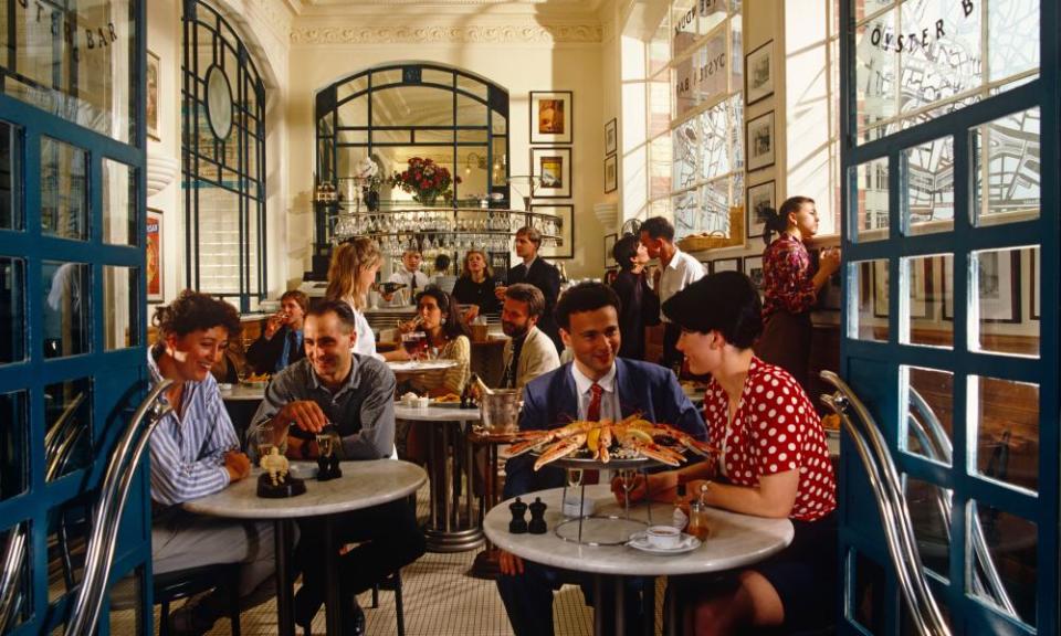 The Conran Oyster Bar at the Bibendum restaurant, London.