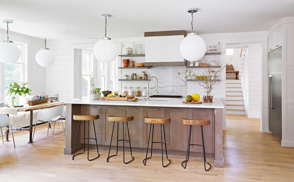 arcese modern farmhouse kitchen and dining area