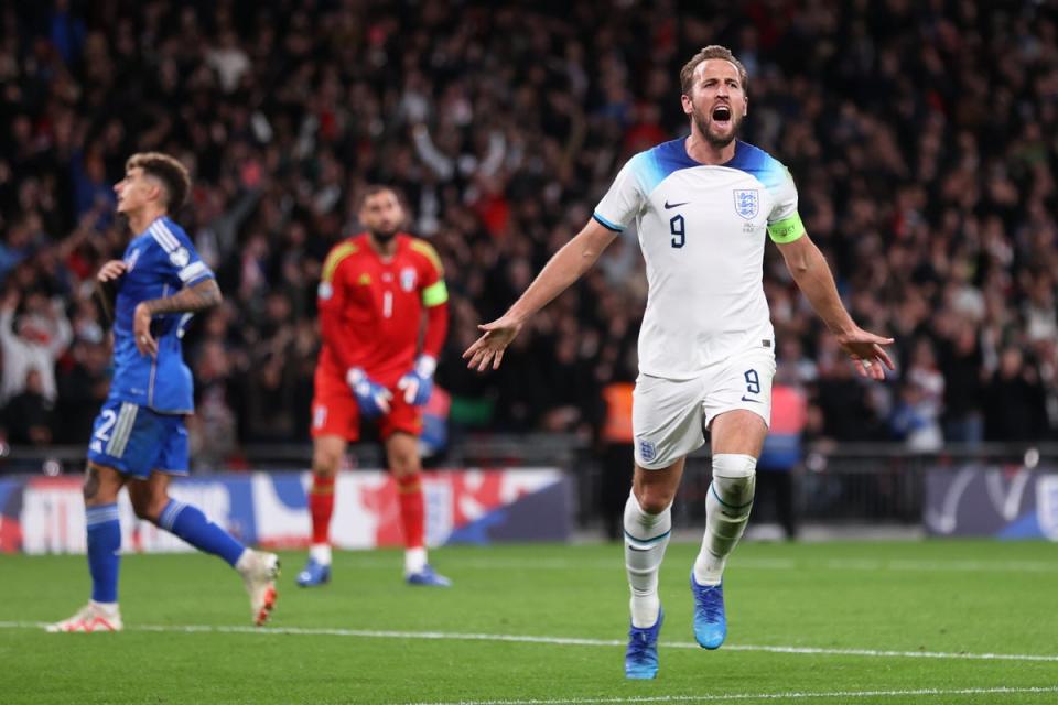 Kane scored a double as England cruised through (The FA via Getty Images)