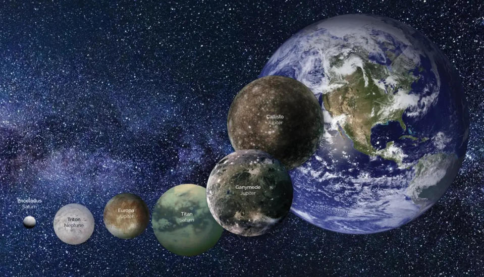 Es gibt in unserem eigenen Sonnensystem weitere Ozeanwelten neben der Erde. - Copyright: NASA