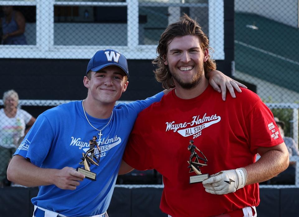 Wayne-Holmes All-Star Baseball, Senior MVPs Karson Coblentz (Wooster) and Trent Barstow (Norwayne)