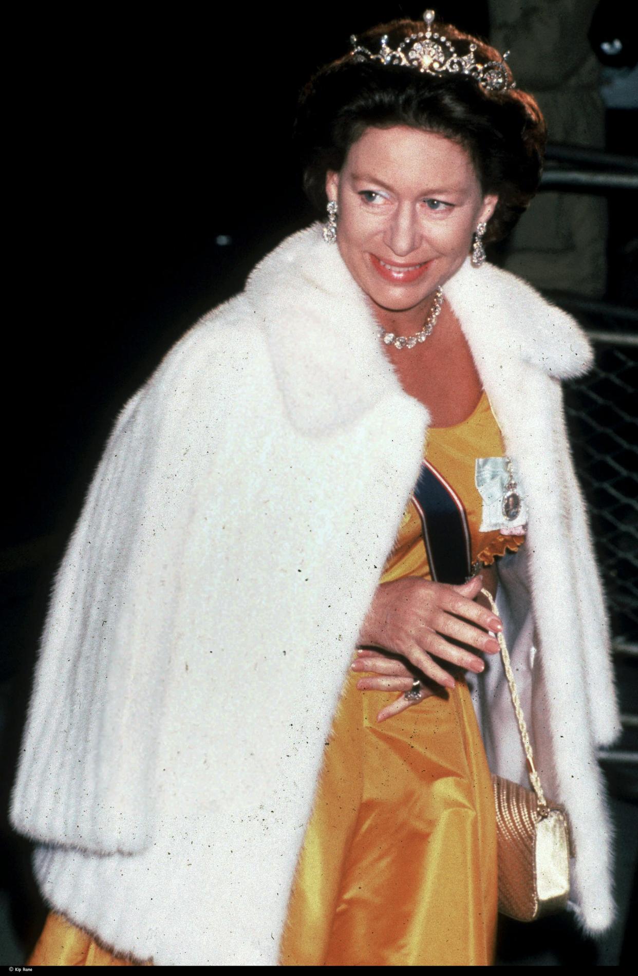 Princess Margaret, wearing the Lotus Flower Tiara in 1990. (Getty Images)