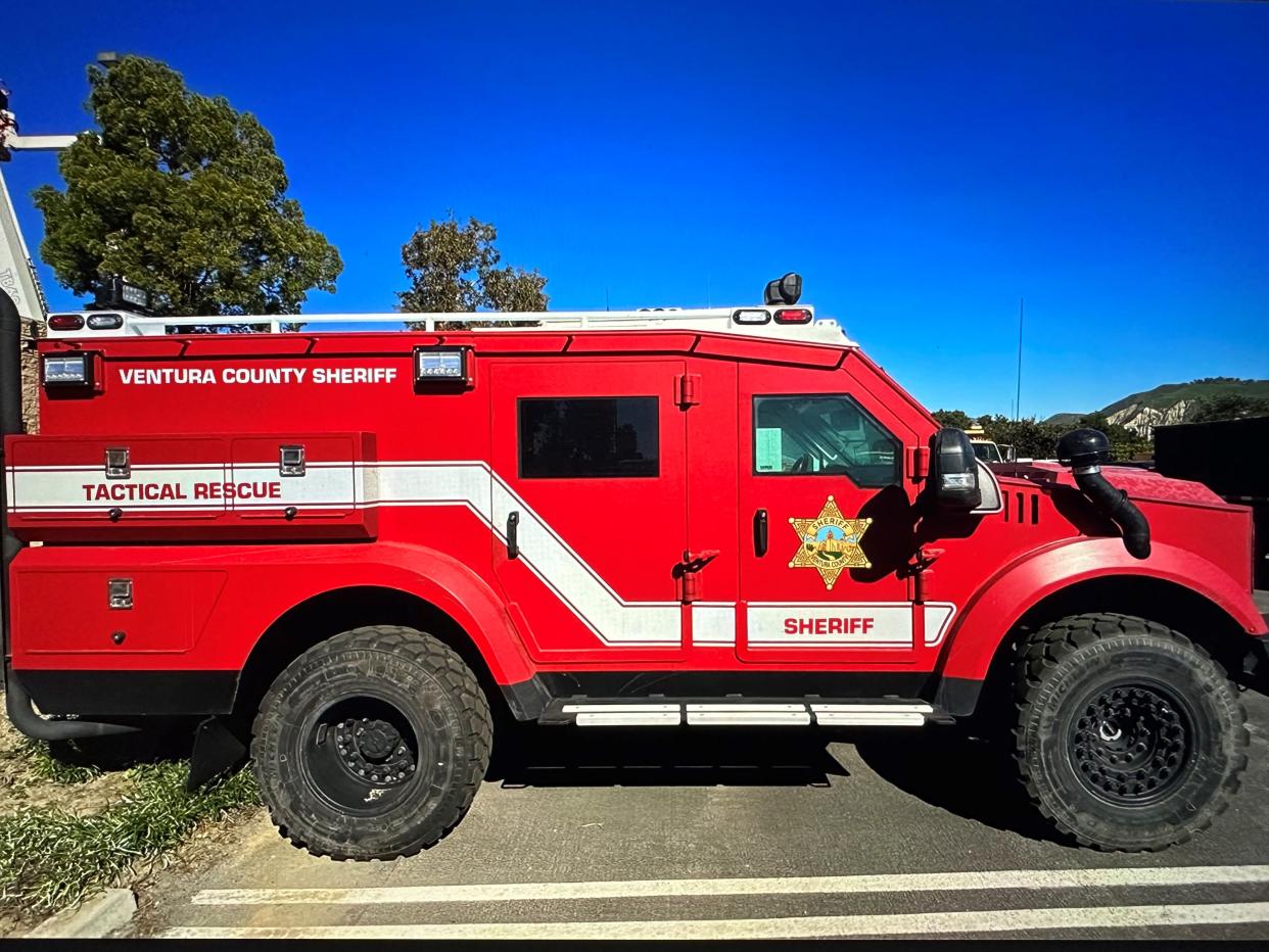The County of Ventura received a $350,000 Lenco Armored Rescue Medevac donated by Santa Barbara nonprofit Direct Relief. The vehicle will help with tricky rescues, such as when heavy rains pummeled the area in early January.