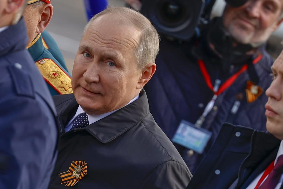 Wladimir Putin am 9. Mai bei der Parade zum  "Tag des  Sieges",  der russischen Feier über den Sieg gegen Nazideutschland im zweiten Weltkrieg