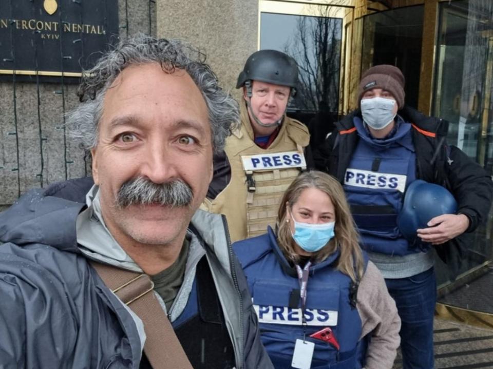 Fox News cameraman Pierre Zakrzewski (left) was killed while reporting in Ukraine, the network announced on 15 March (Fox News)