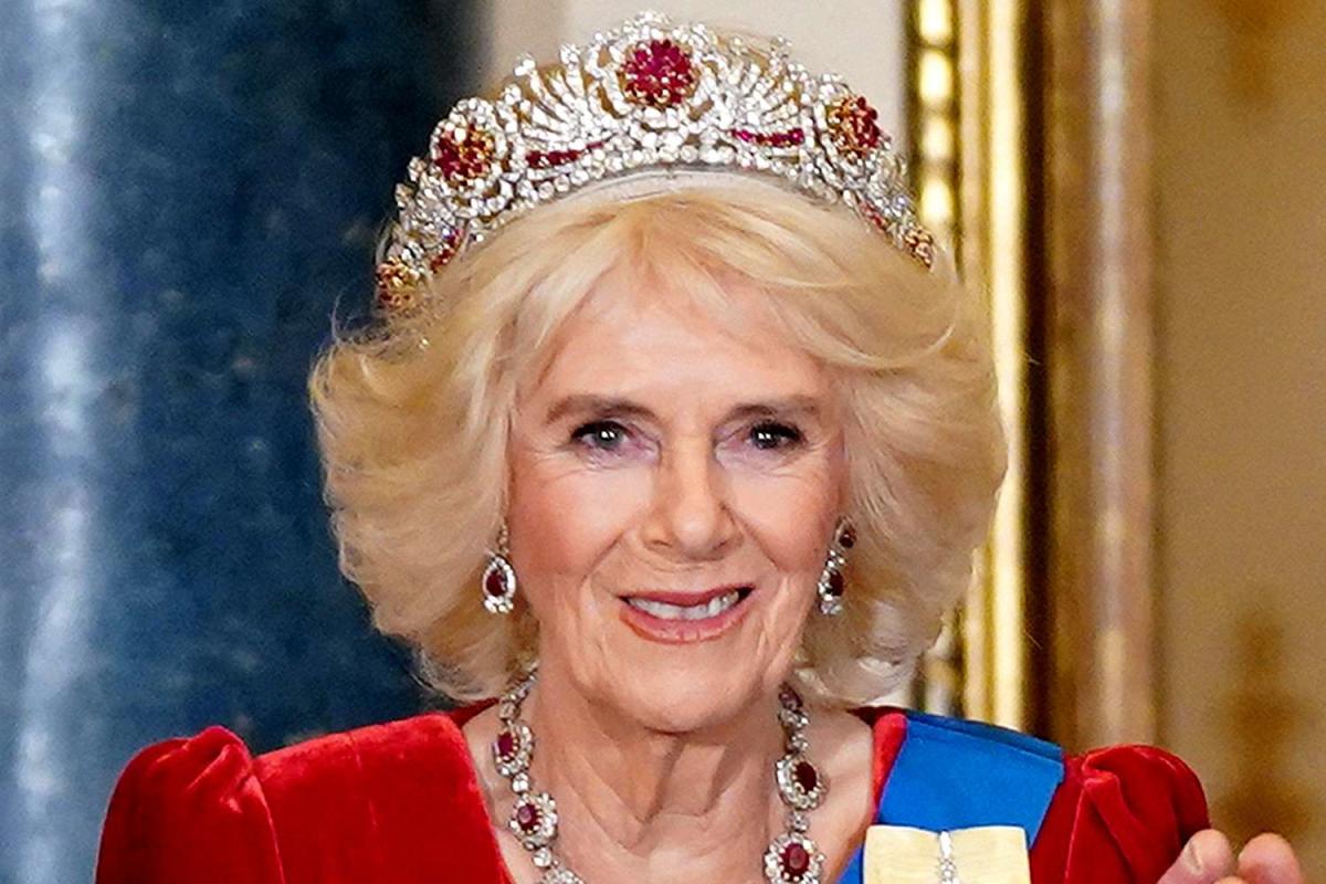 Queen Camilla Has a Glamorous Tiara Debut in Queen Elizabeth's Ruby and ...