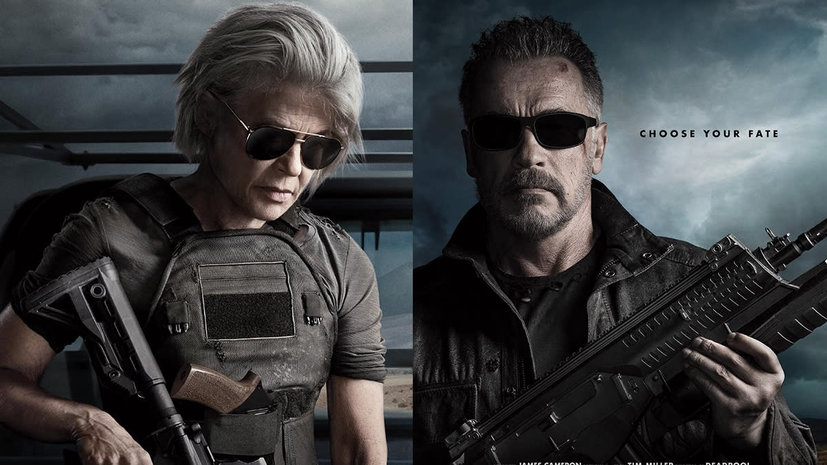 Linda Hamilton and Arnold Schwarzenegger will return to the 'Terminator' franchise in new film 'Dark Fate'. (Credit: 20th Century Fox)