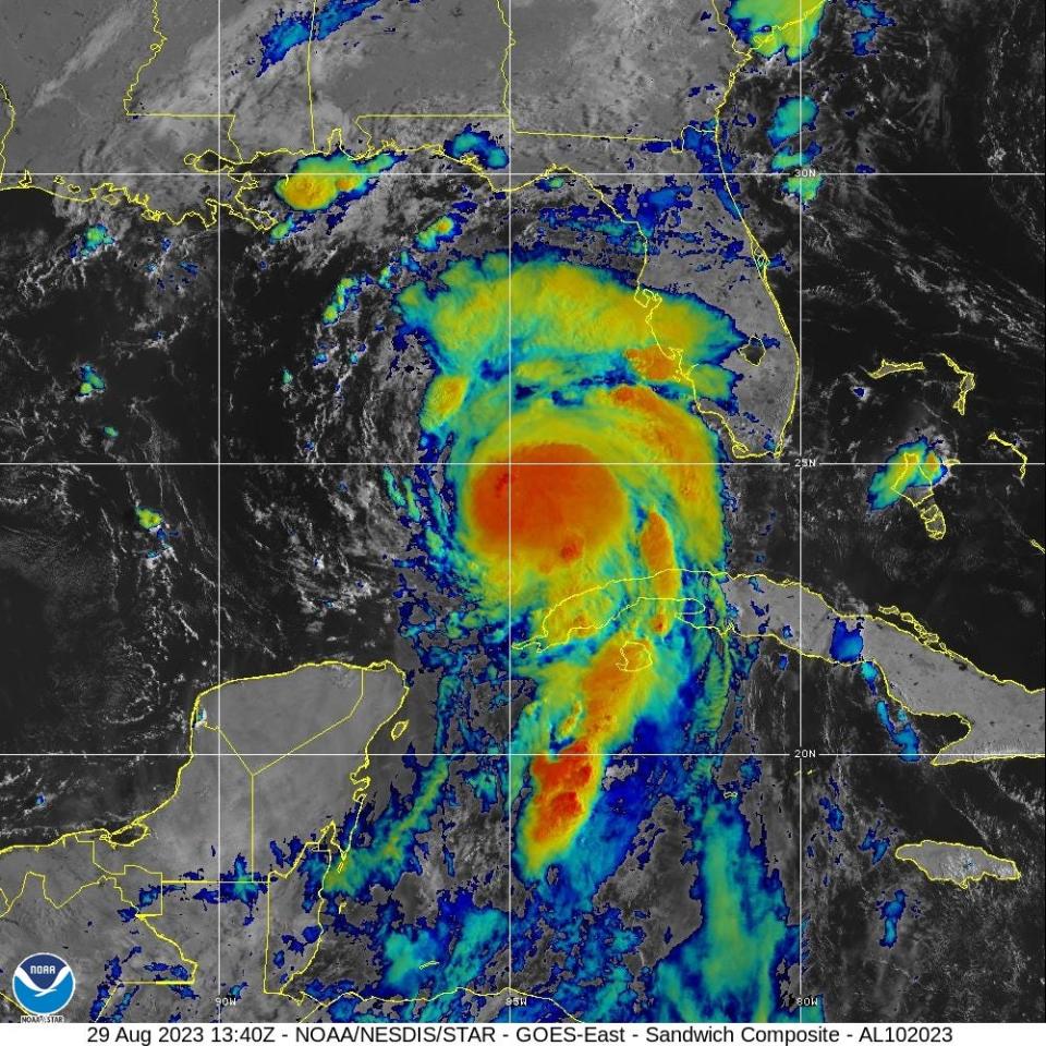 Radar image of Hurricane Idalia 10:30 a.m. Aug. 29, 2023.