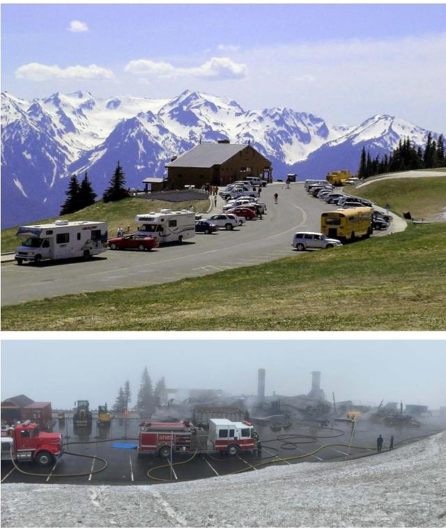 Hurricane Ridge Day Lodge in Olympic National Park destroyed in fire