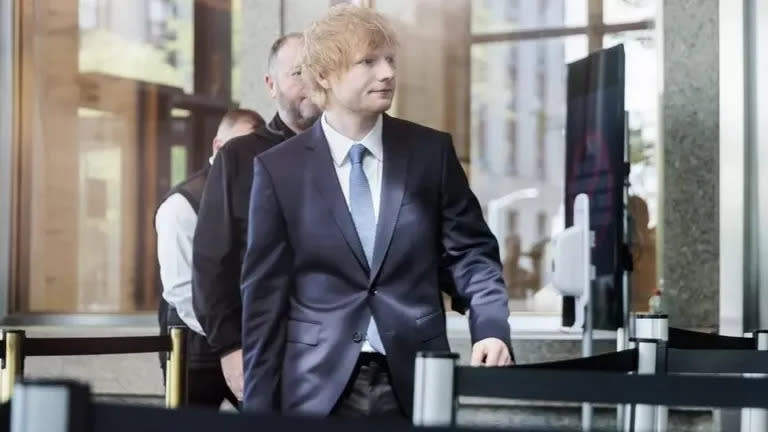 Ed Sheeran se presentó ante un tribunal de la ciudad de New York