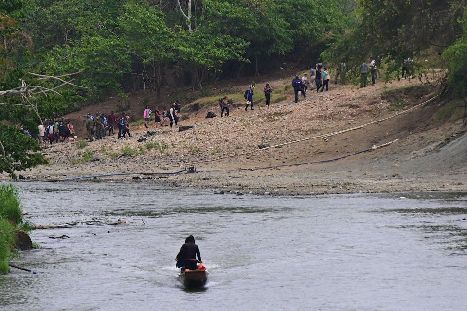 Migrantes en el Darién