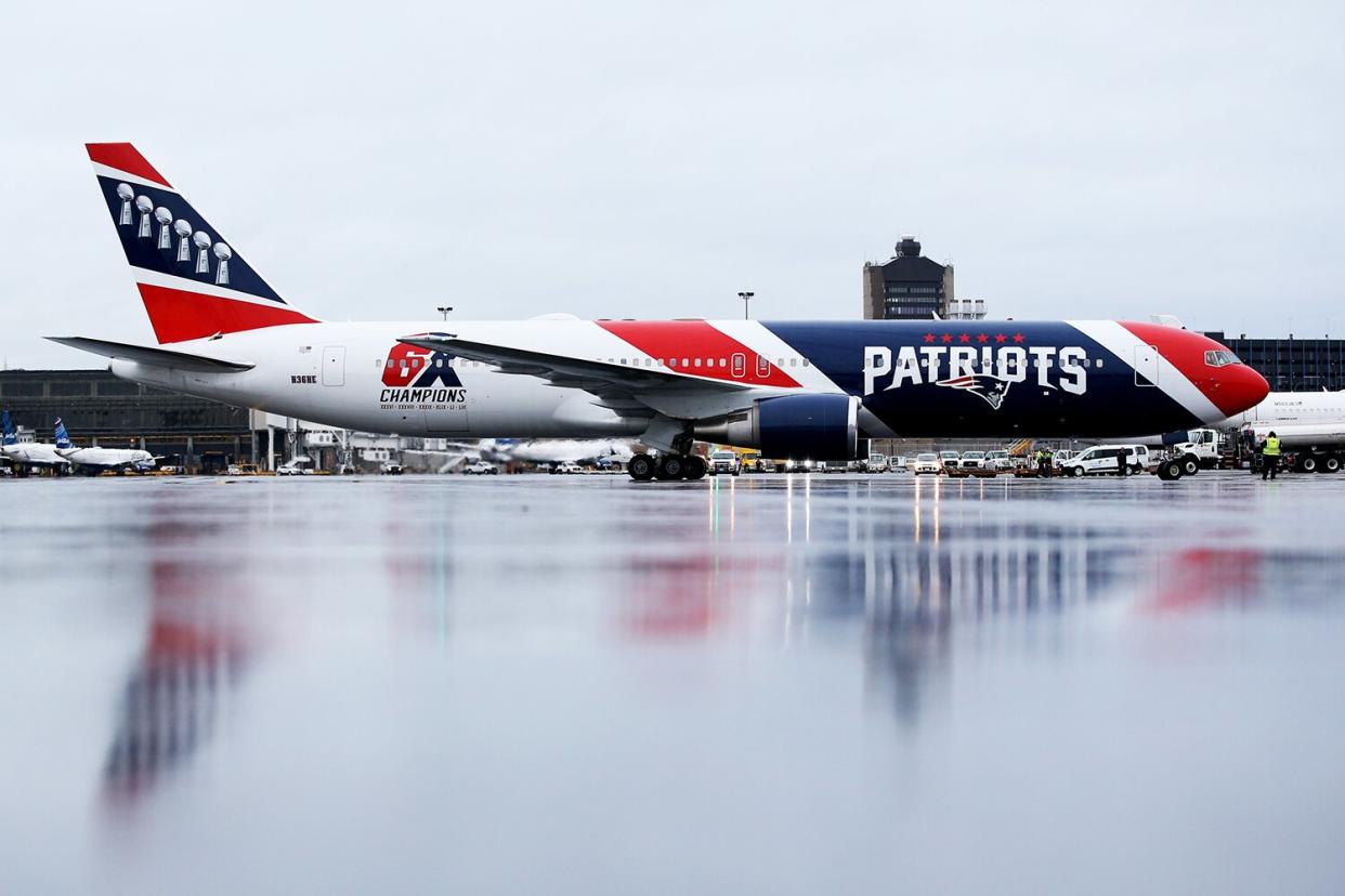 The New England Patriots plane