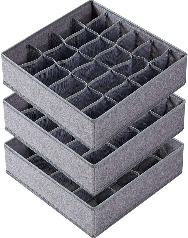 Pinkpum Stackable Plastic Storage Basket, Foldable Closet Organizers Storage  Bins 4 Pack-Drawer Shelf Storage Container Wardrobe - AliExpress