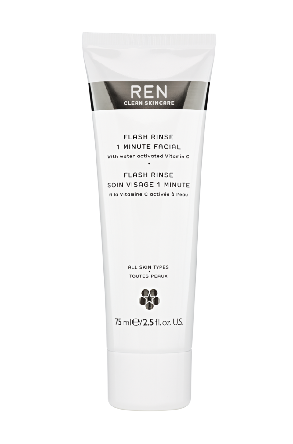 <p>Flash Rinse One-Minute Facial by Ren, $48, <a rel="nofollow noopener" href="http://www.dermstore.com/product_Flash+Rinse+1+Minute+Facial_60825.htm" target="_blank" data-ylk="slk:dermstore.com;elm:context_link;itc:0;sec:content-canvas" class="link "><u>dermstore.com</u></a>. </p>