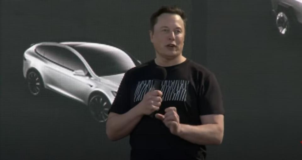 馬斯克的發言讓比特幣沉寂兩週後再度突破4萬美元。   圖：取自Tesla youtube