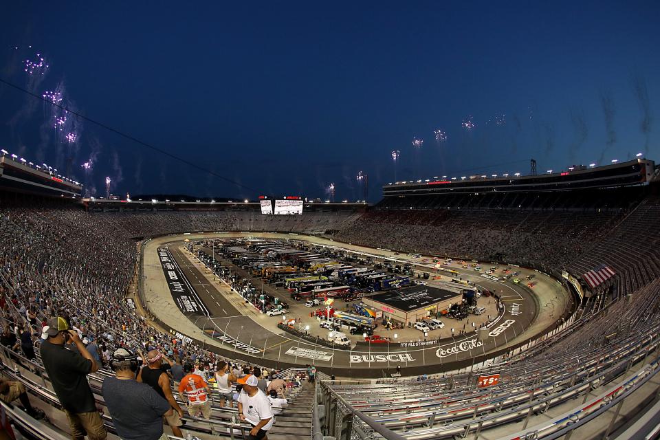 A general view of fans during the NASCAR Cup Series All-Star Race at Bristol Motor Speedway.