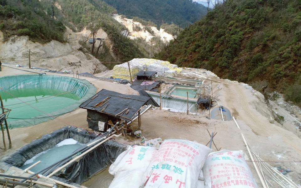 A RARE EARTH MINE IN NORTHERN MYANMAR, ALONG THE BORDER WITH CHINA (KACHIN SPECIAL REGION 1) IN EARLY 2022. - Supplied by Global Witness