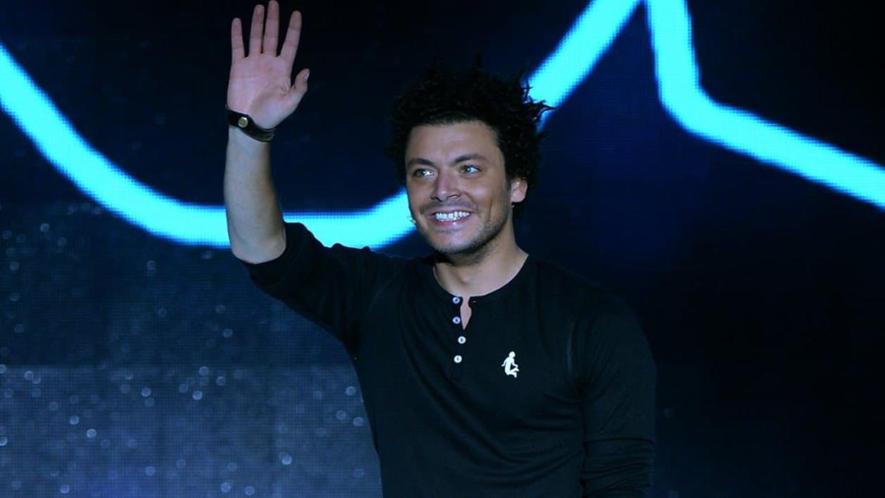 Kev Adams lors d'un spectacle donné à Bordeaux en novembre 2014.  - Jean-Pierre Muller - AFP