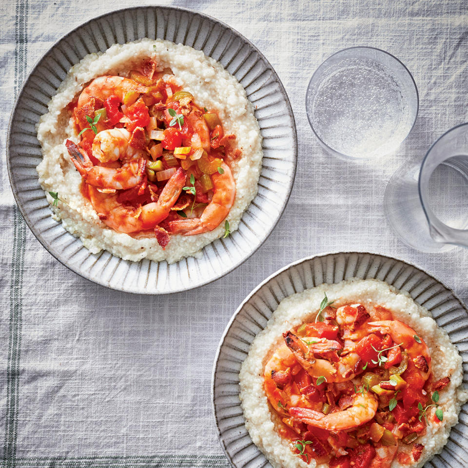 Slow-Cooker Lemon-Coriander Shrimp & Grits