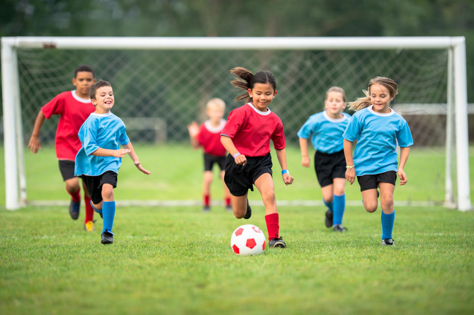 kids playing soccer