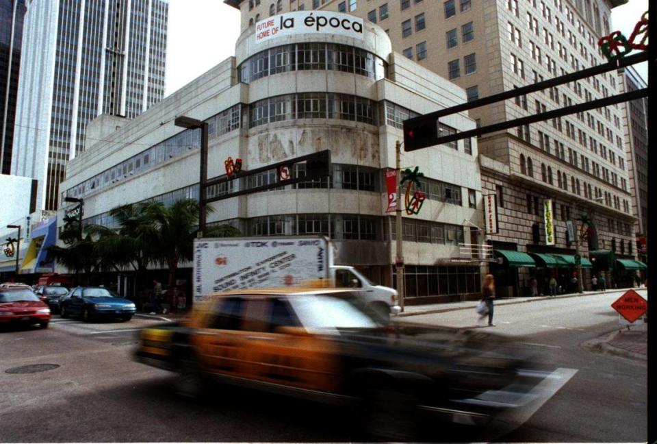 
The old downtown Miami Walgreens as it undergoes renovations to become La Epoca department store.