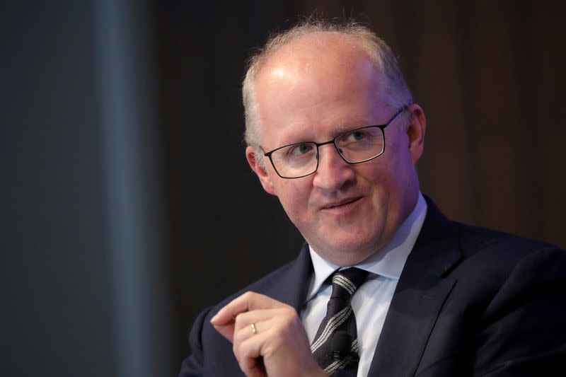 FILE PHOTO: European Central Bank Chief Economist Philip Lane speaks during a Reuters Newsmaker event in New York