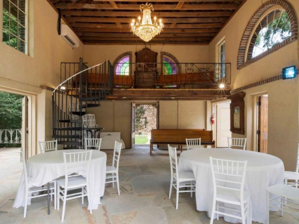 The interiors of the chapel