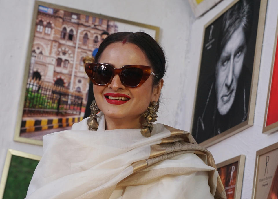 MUMBAI, INDIA - FEBRUARY 17 : Rekha  attends the 21st limited-edition 2020 Dabboo Ratnani's Calendar on February 17, 2020 in Mumbai, India (Photo by Prodip Guha/Getty Images)