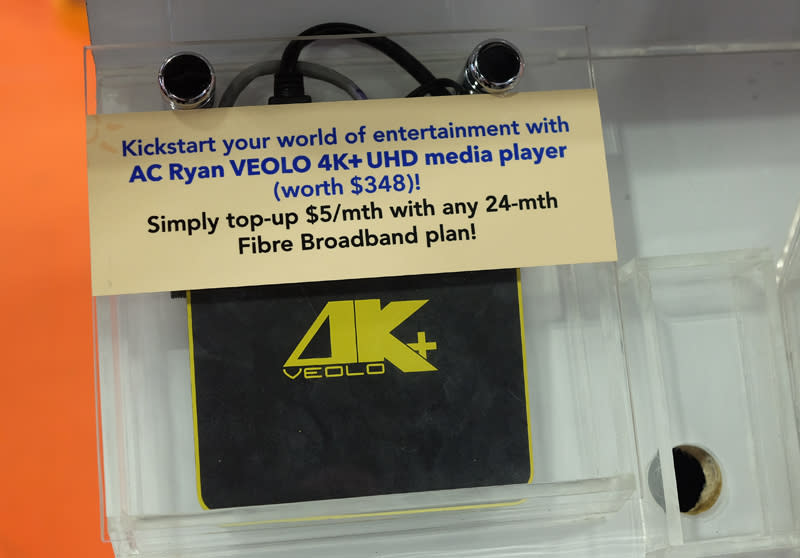 Sign up for any M1 Fibre Broadband plan (starting at just $29/month for 300Mbps) and top up $5/month to get a free AC Ryan Veolo 4K + UHD Media player.