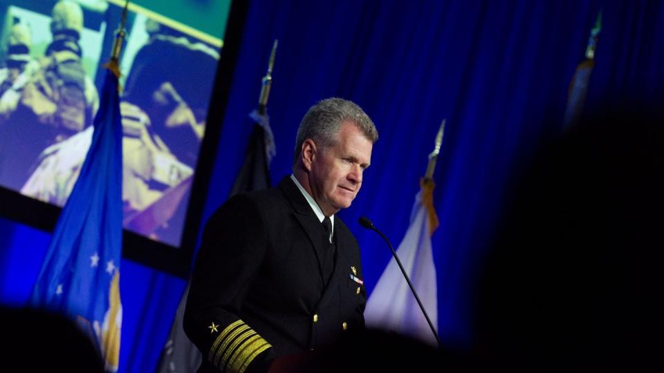 U.S. Navy Adm. Samuel Paparo is the commander of the Pacific fleet. (Colin Demarest/Staff)