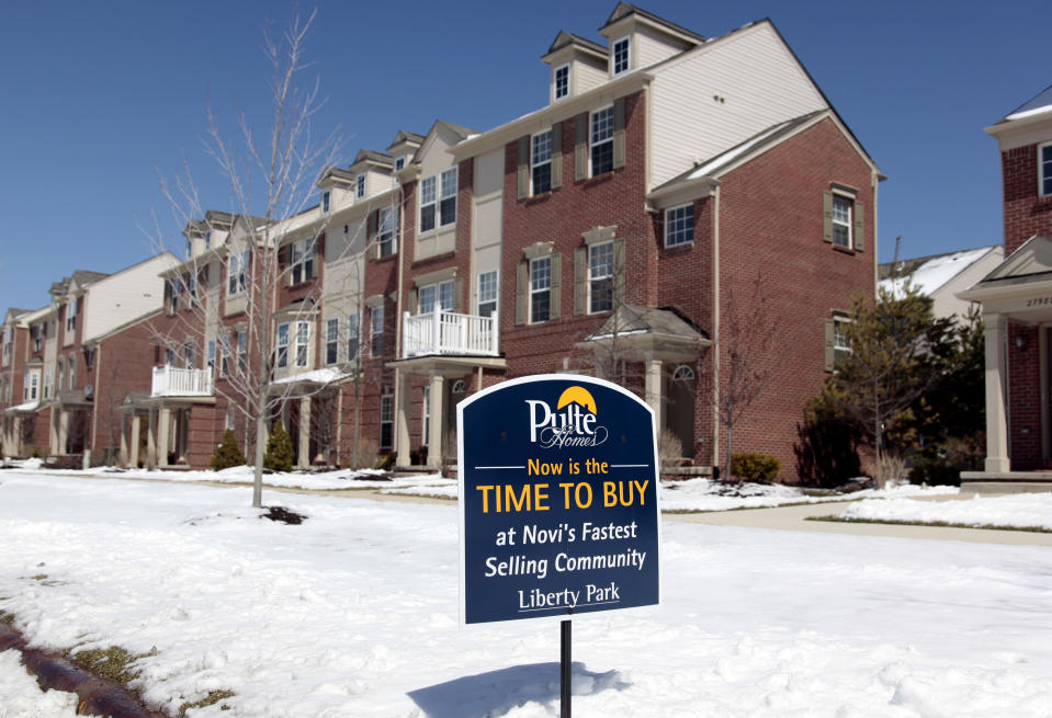 Une sous-division de maisons construite par Pulte Homes est vue à Novi, Michigan.  (Crédit : Rebecca Cook, REUTERS)  