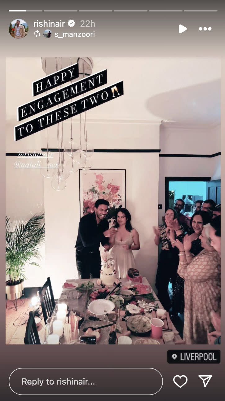 rishi nair shares pictures from his engagement party