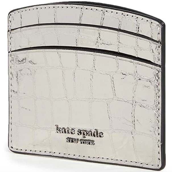 Kate Spade New York Women's Sylvia Croc Embossed Card Holder