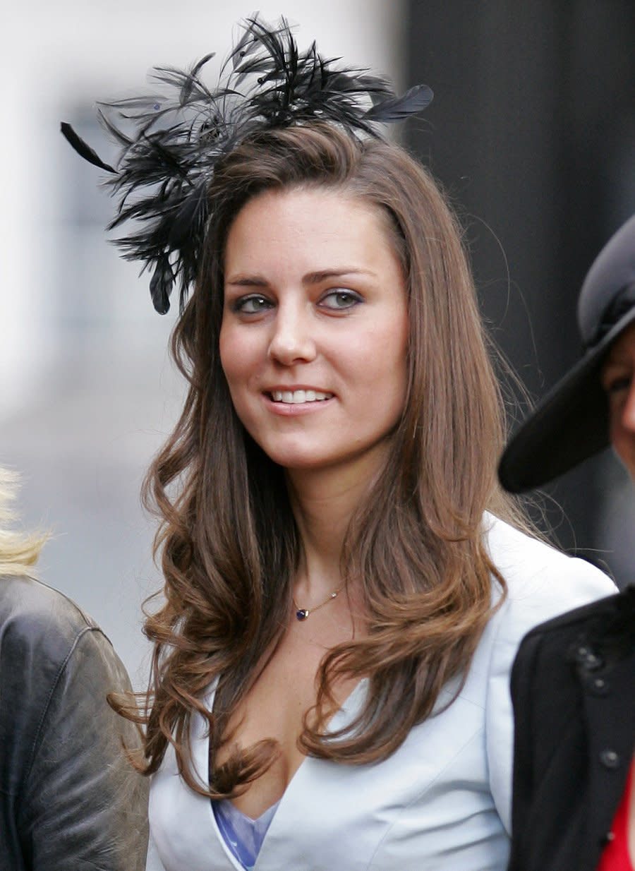 Kate Middleton&nbsp;attends the wedding of Lady Rose Windsor and George Gilman at The Queen's Chapel, St. James' Palace, on July 19, 2008, in London.