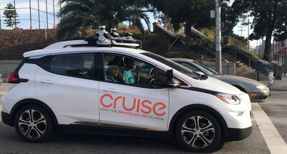 A Cruise self-driving car, which is owned by General Motors Company. 