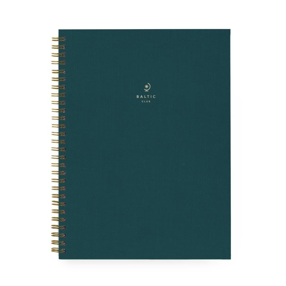 <p><a href="https://www.thebalticclub.com/products/emerald-cloth-large-spiral-notebook" rel="nofollow noopener" target="_blank" data-ylk="slk:Shop Now;elm:context_link;itc:0;sec:content-canvas" class="link ">Shop Now</a></p><p>Emerald Cloth Large Spiral Notebook</p><p>thebalticclub.com</p><p>$20.00</p>