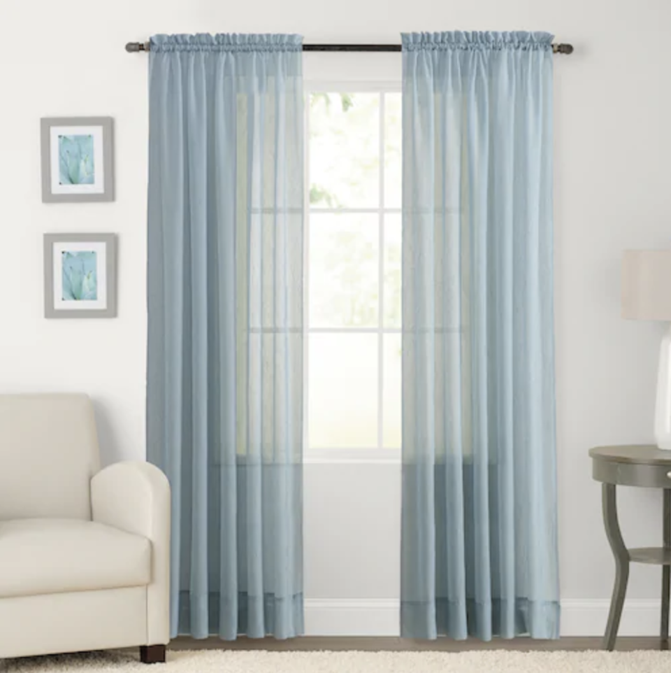 SONOMA Goods for Life 2-pack Sheer Crushed Voile Window Curtain. (Photo: Kohl's)