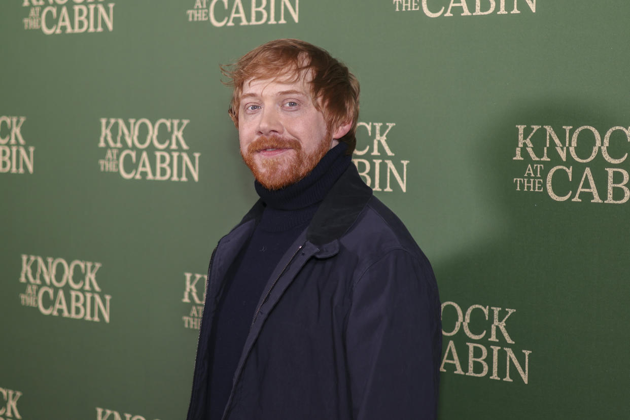 Rupert Grint poses for photographers upon arrival at the special screening of the film 'Knock at the Cabin' in London, Wednesday, Jan. 25, 2023. (Photo by Vianney Le Caer/Invision/AP)