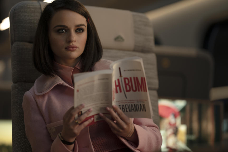 This image released by Sony Pictures shows Joey King in a scene from "Bullet Train." (Scott Garfield/Sony Pictures via AP)