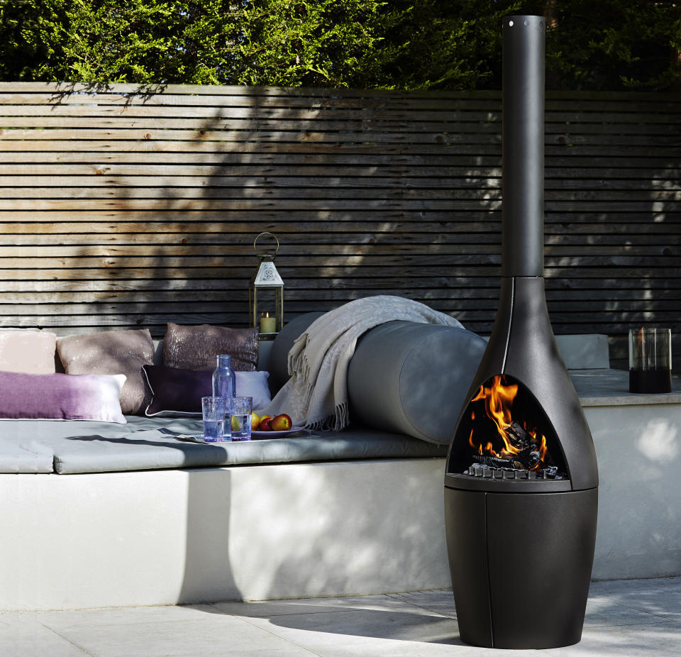 Keep cozy with a cast-iron chiminea