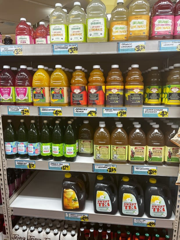 Juices and lemonades at Trader Joe's<p>Courtesy of Jessica Wrubel</p>