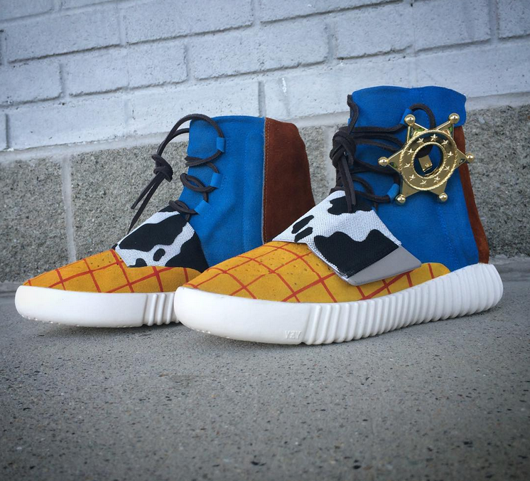 Yeezy Boost 750s inspired by “Toy Story” character Woody.