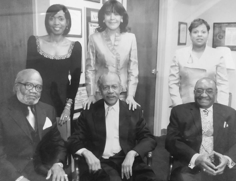 Dr. H.O. Kneeland Jr., Dr. James Netters and Rev. Samuel Billy Kyles posing with their wives. The three men were all influential pastors in South Memphis.