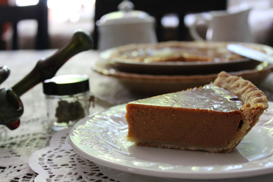 Vegan Herjuana Pumpkin Pie by Jessica Catalano. (Photo: Courtesy of Jessica Catalano)