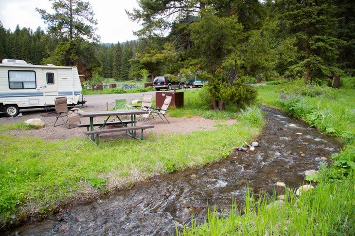 Pebble Creek Campground in Yellowstone