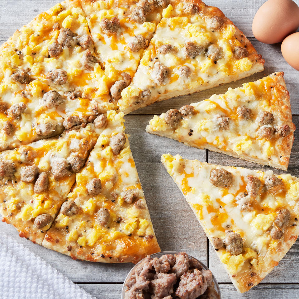 Breakfast pizza is real, and it's spectacular. (Photo courtesy of Walmart)