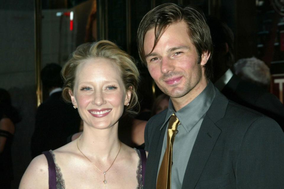 Anne Heche &amp; husband Coley Laffoon during 56th Annual Tony Awards - Arrivals at Radio City Music Hall in New York City, New York, United States. (Photo by Jim Spellman/WireImage)