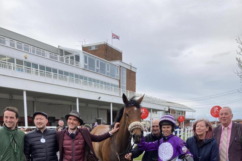 Graham Lee after riding Purple Martini to victory at Redcar in April 2023 <i>(Image: Peter Barron)</i>