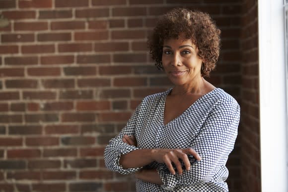 Mature woman smiling